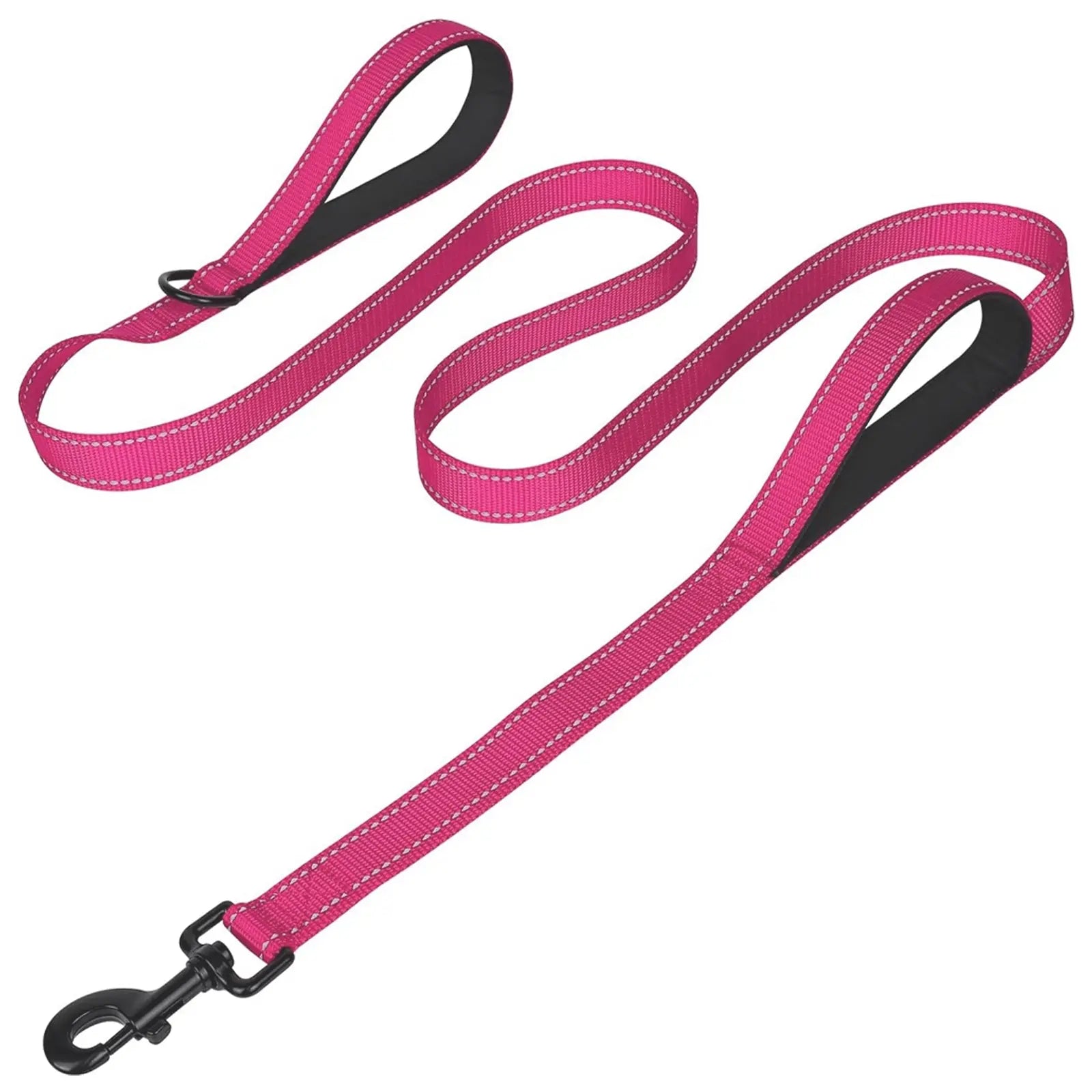【Furlyn】Tactical Dog Leash Heavy Duty, 4-6FT Shock Absorbing Bungee Lead with 2 Padded Handle, Metal Carabiner Clip, Car Seatbelt, Strong No Pull Leash for Medium Large X-Large Dogs