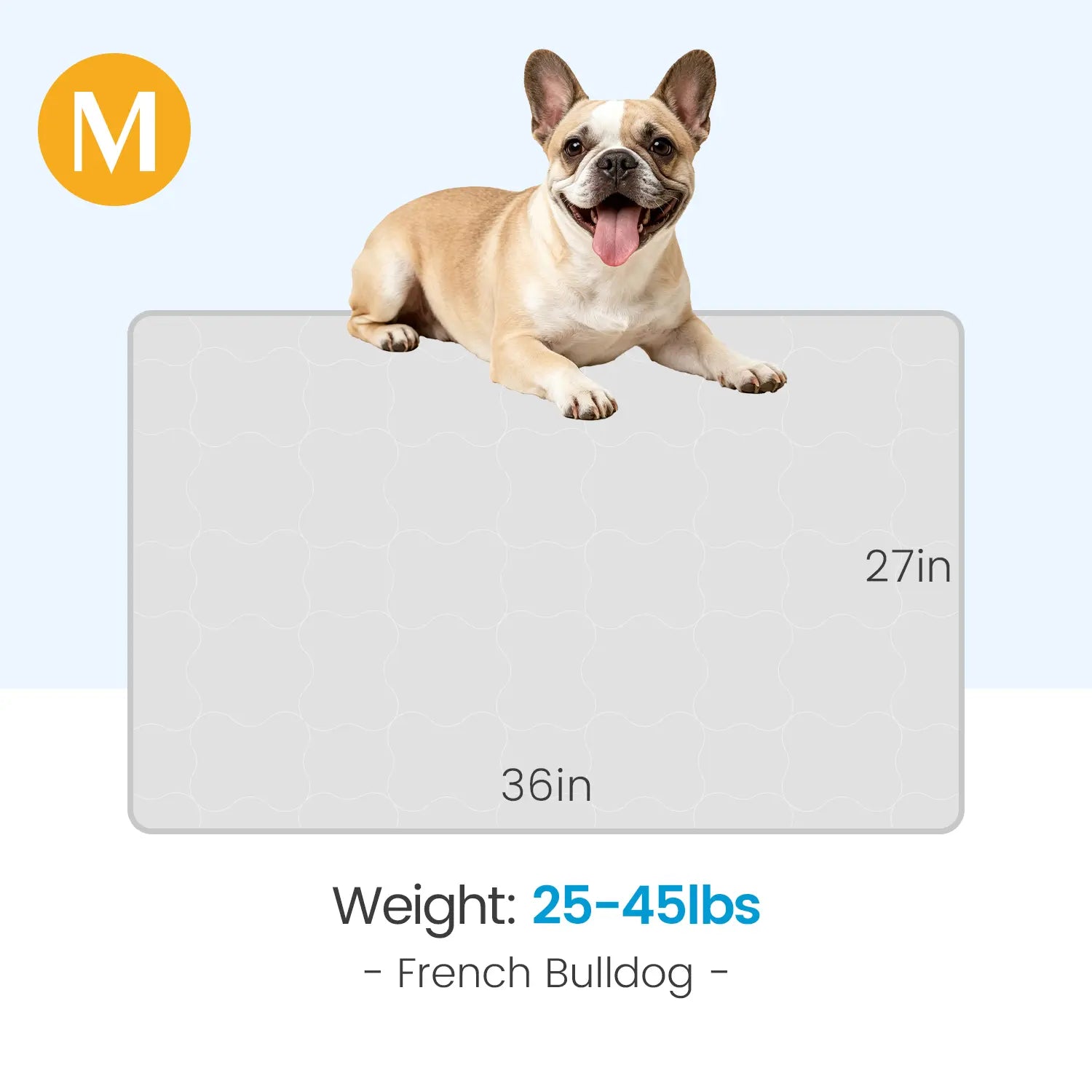 Extra Large Cooling Dog Mat 47"X32" for Large Dogs & Cats – Self Cooling, Breathable & Washable Summer Pet Pad