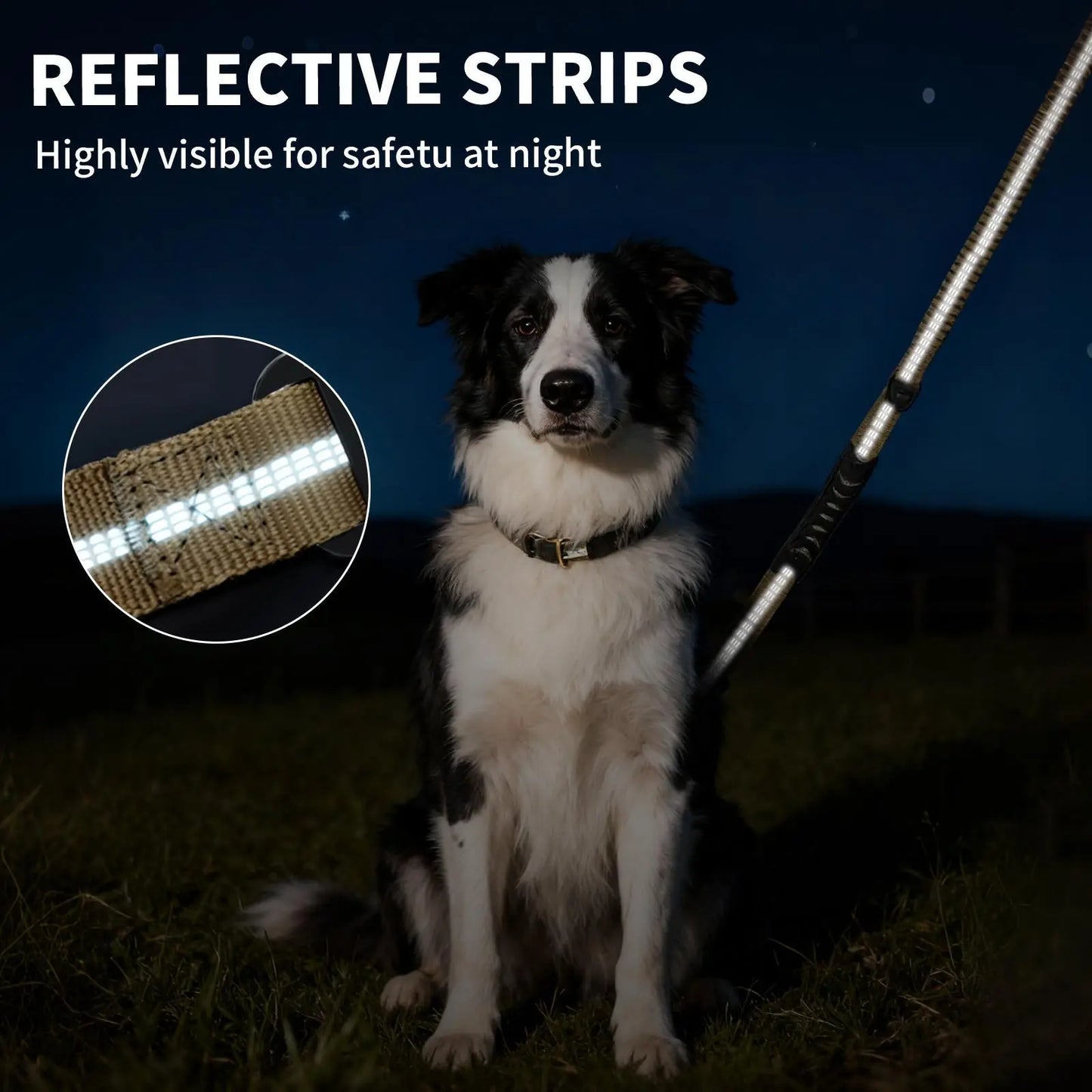 【Furlyn】Tactical Dog Leash Heavy Duty, 4-6FT Shock Absorbing Bungee Lead with 2 Padded Handle, Metal Carabiner Clip, Car Seatbelt, Strong No Pull Leash for Medium Large X-Large Dogs