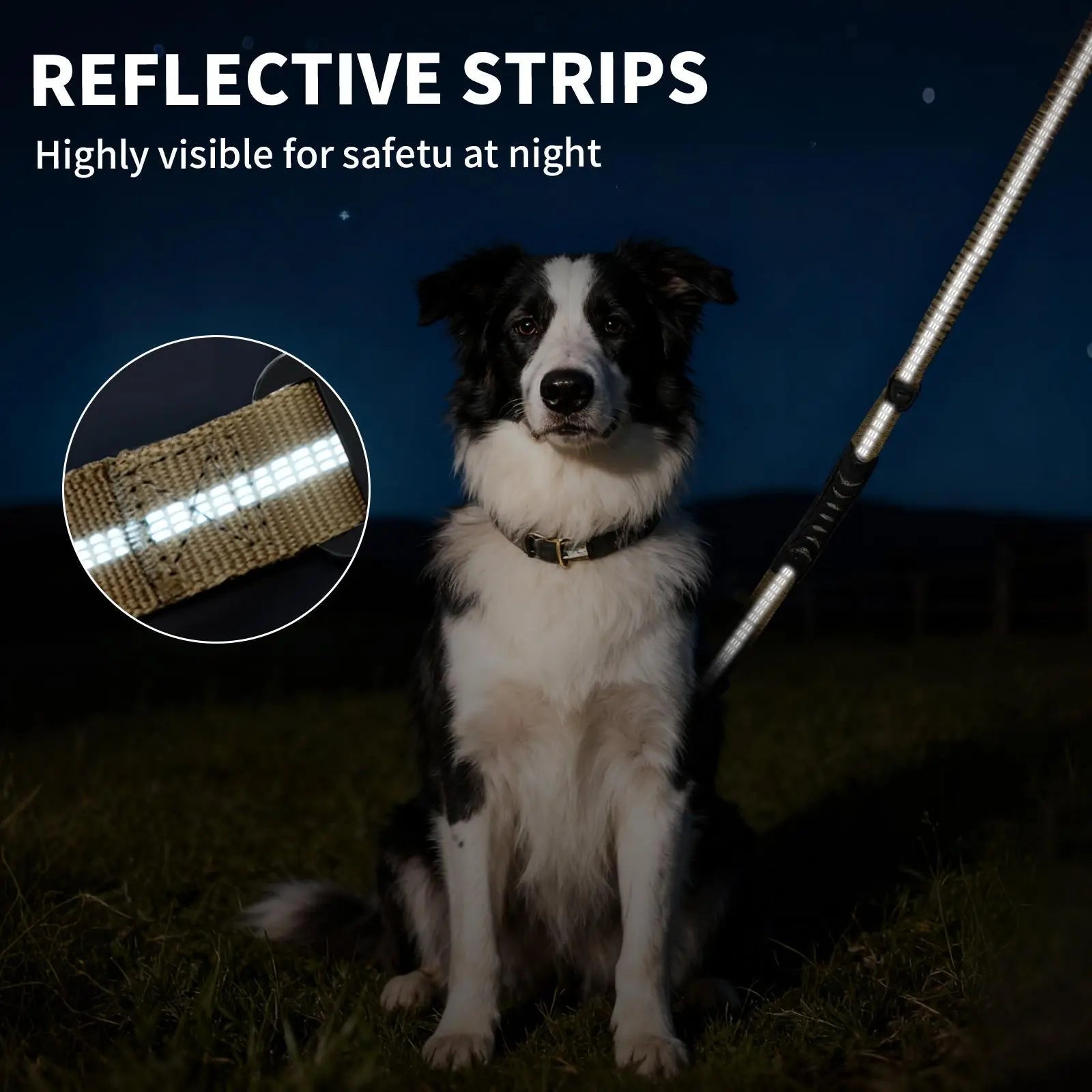 【Furlyn】Tactical Dog Leash Heavy Duty, 4-6FT Shock Absorbing Bungee Lead with 2 Padded Handle, Metal Carabiner Clip, Car Seatbelt, Strong No Pull Leash for Medium Large X-Large Dogs