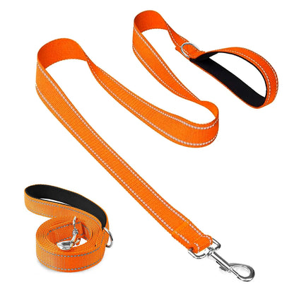 【Furlyn】Tactical Dog Leash Heavy Duty, 4-6FT Shock Absorbing Bungee Lead with 2 Padded Handle, Metal Carabiner Clip, Car Seatbelt, Strong No Pull Leash for Medium Large X-Large Dogs